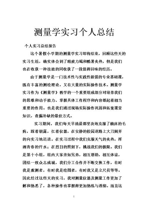 实习，个人摘要