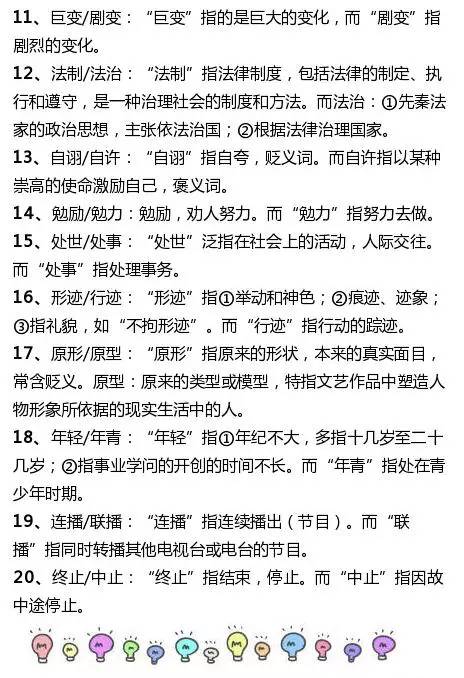 语言很容易混淆单词分析（1）