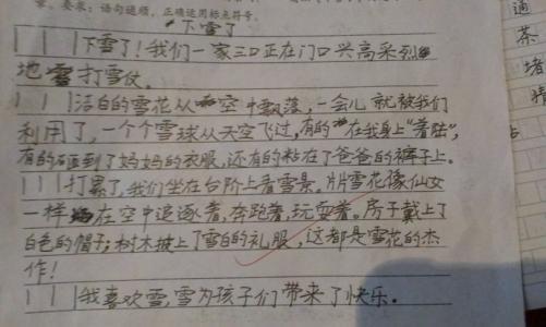 关于雪组成_550字