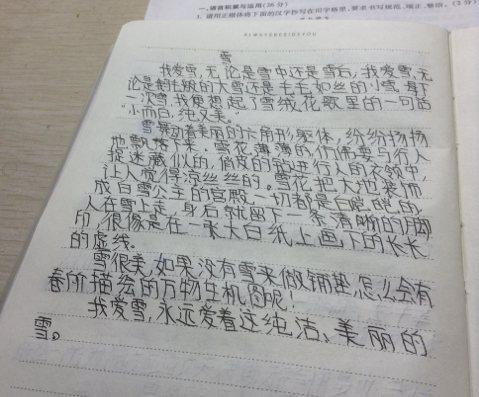 关于下雪组成_900字