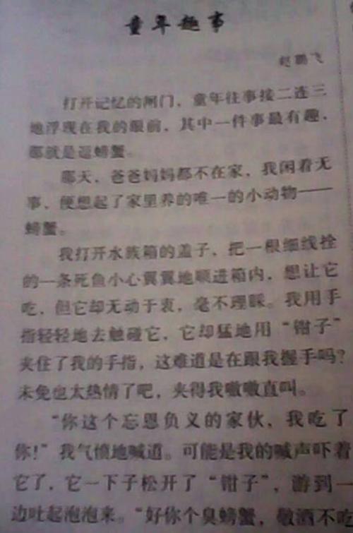 童年有趣的事情300字构成：令人难忘的童年故事_400字