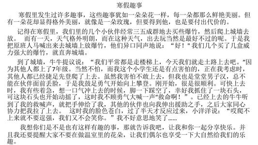 冬天，有趣，_650字
