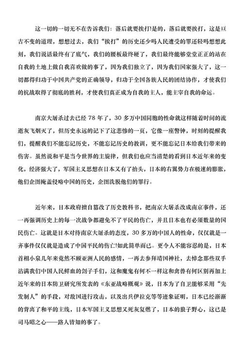“南京！南京！”观看_500字后