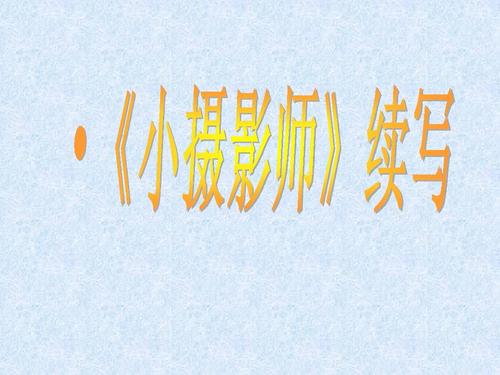 小摄影师（续订）_350字