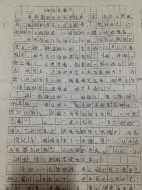 第一年中等试验组成：中学考试_550字