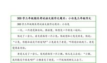 一年级期中考试作文：下雨_300字