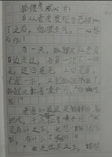 狐狸假姬写_150字
