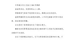 100篇中考满分作文记叙文精选（2）_750字