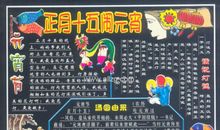 关于元宵节黑板报——正月十五闹元宵_20字