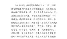 [PK赛]关于夏天的作文：恐惧_900字