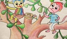 调皮的猴子看图写话