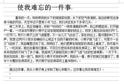 最令人难忘的事情_550字