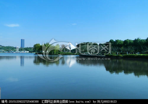 美丽的黄山湖公园