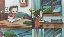 帮助盲人过马路的看图写话