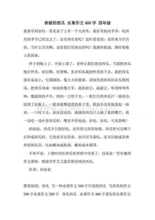 第一个案例成分：西瓜_750字