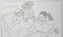 小明生病了看图写话二年级