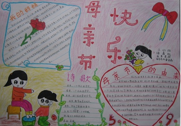 母亲节手写报纸 - 母亲节快乐_20字
