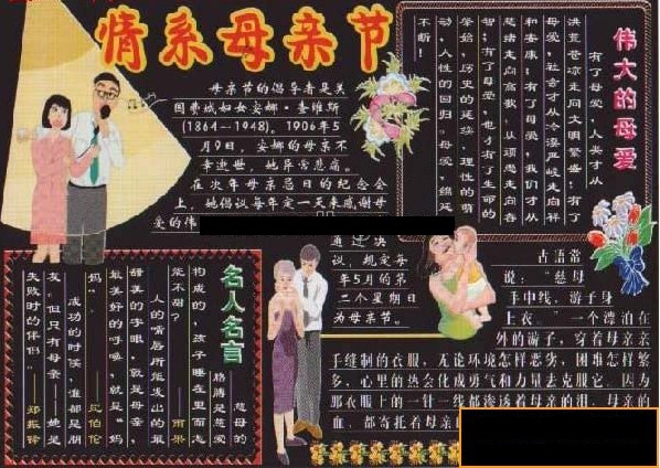 母亲节黑板 - 爱母亲节_20字
