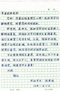 给老师的一封信800字