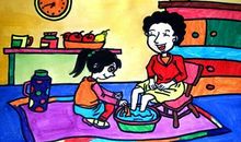 关于爸爸的作文：给爸爸洗脚_500字
