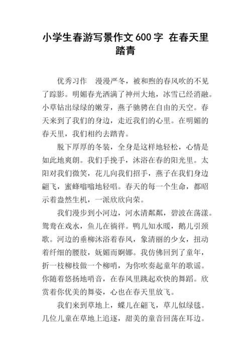 春季美女段落：春季巡回赛_600字