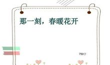 心灵的那一次痛_750字