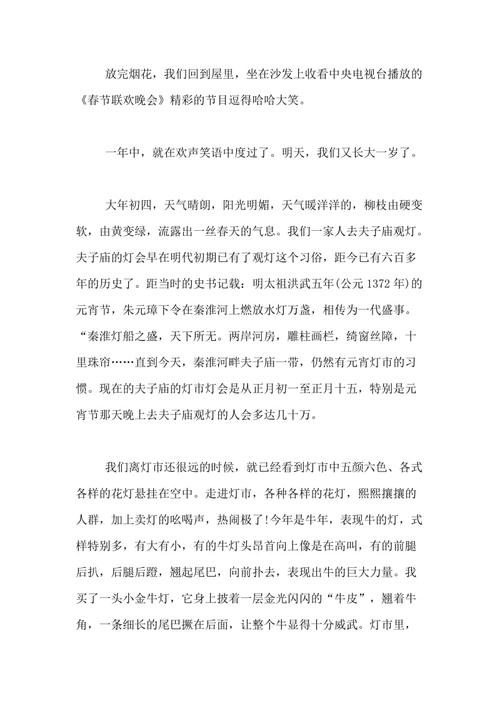 春节_300字