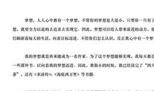 我有一个梦想（演讲稿）_750字