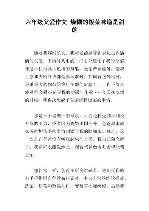 父亲喜欢味道_750字