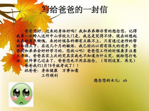 爸爸的一封信_450字