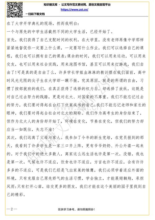 2011年高中开幕式学生讲