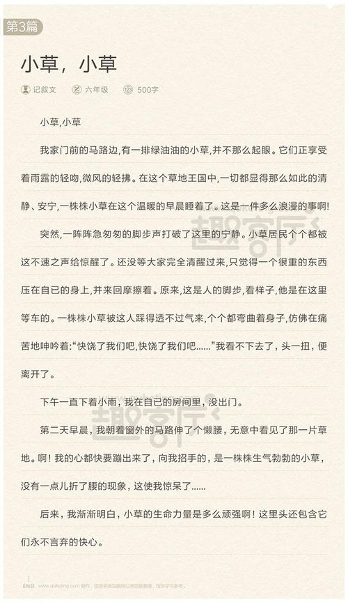 我赞美草_500字