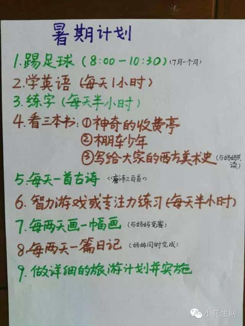 我的暑假计划_200字