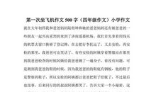 高二叙事作文：第一次坐飞机_650字