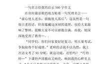 一句名言给我的启示_450字
