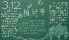 黑板报素材：植树节_图片黑板报_400字