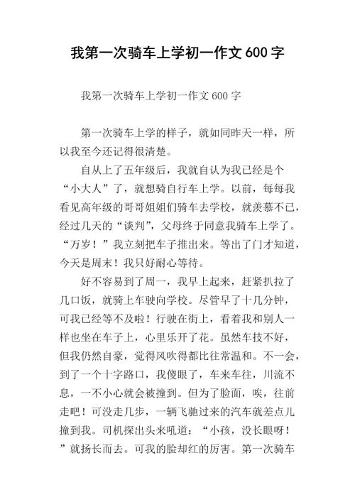 街上的第一个周期_550字