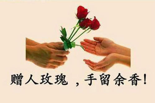 给一个玫瑰，有一只手_250字