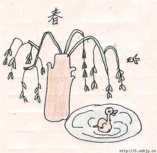 一年级组成看图片：Spring _100字