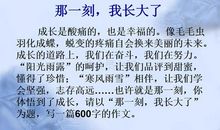 那一刻，我长大了_750字