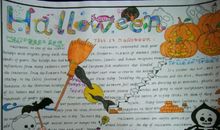 万圣节手抄报——南瓜灯万圣节_20字