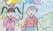 一年级看图写话：送伞（三）_200字