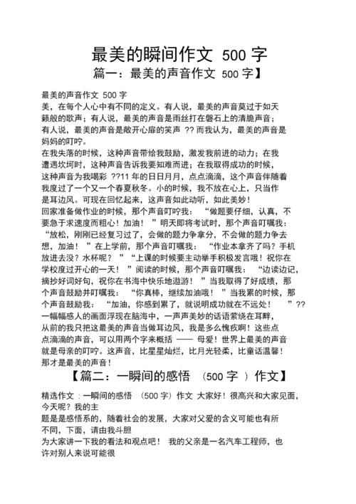 当下的组成：最美的时刻_450字