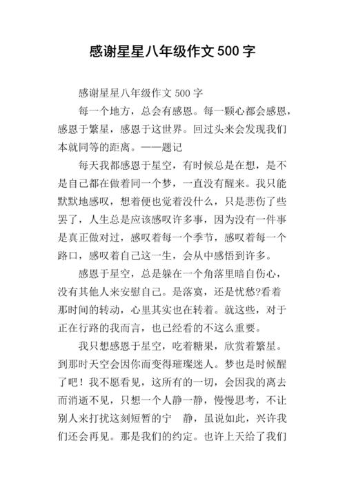 明星_500字