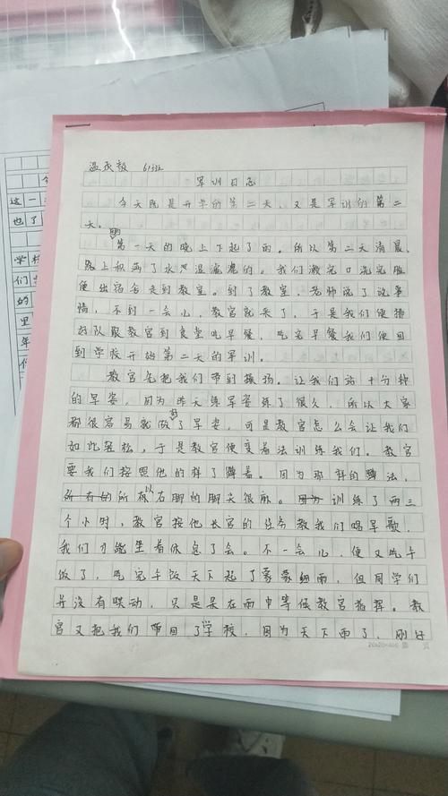 军事训练日记的组成：军事训练第二天_600字