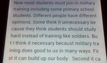 关于军训日记的作文：第一次军训_550字