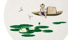 小娃撑小艇，偷采白莲回