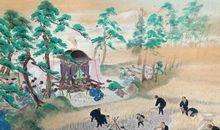 鸟去鸟来山色里，人歌人哭水声中。