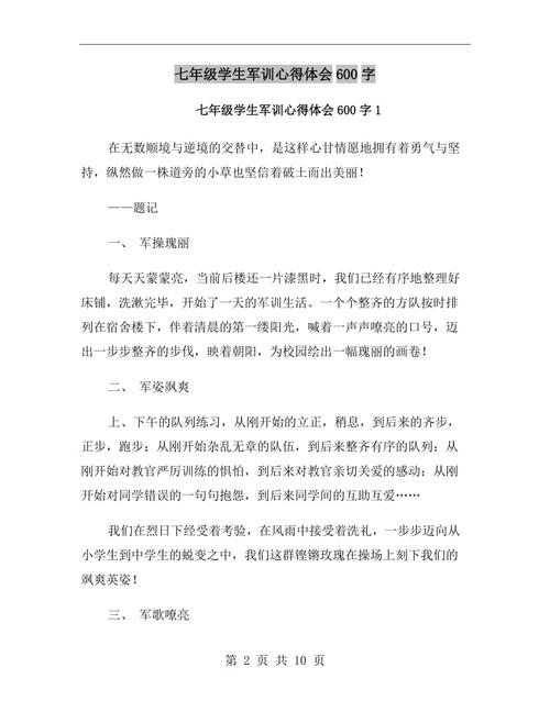 军事训练经验_600字