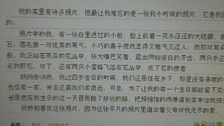 照片上的组成：旧照片的故事_900字